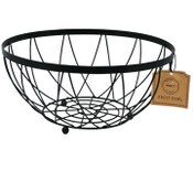 Wholesale - Matte Black Geo Pattern Fruit Bowl C/P 24, UPC: 195010144469